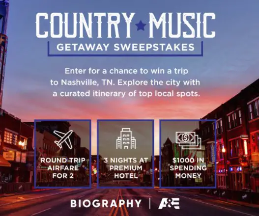 Country Music Getaway Sweepstakes