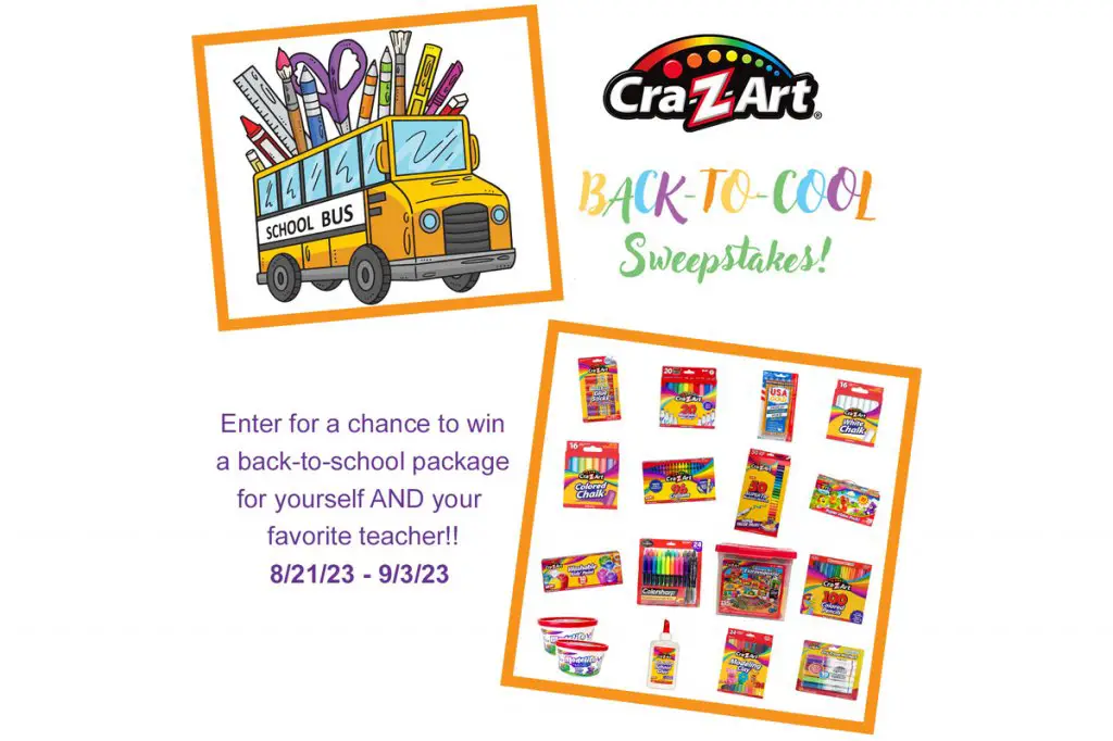 Cra-Z-Art Back-To-Cool Sweepstakes - Win Art Supplies For You And Your School