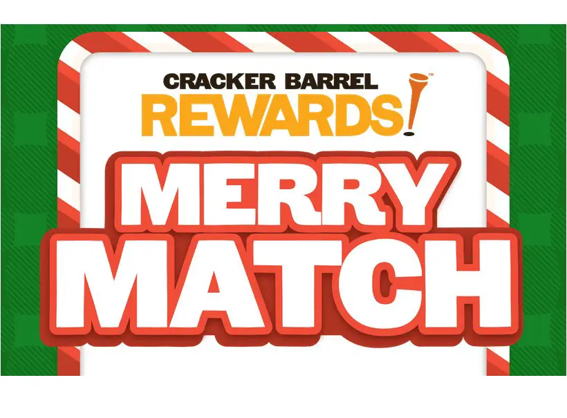 Cracker Barrel Rewards Merry Match Game - Win Cash, Gift Cards & More