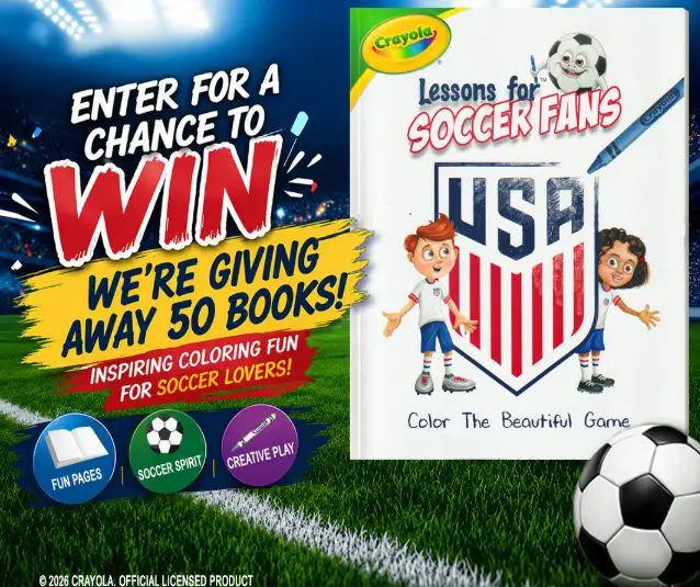 Crayola “Color Your Love for the Game” Sweepstakes - Soccer Coloring Book; 50 Winners