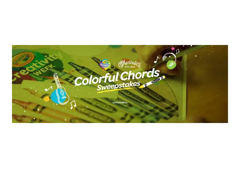 Crayola Learning Social Media Sweepstakes - Win A Guitar & Art Supplies