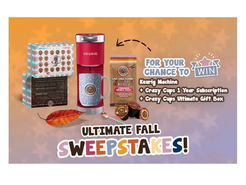 Crazy Cups Fall Sweepstakes - Win a Coffee Machine and More