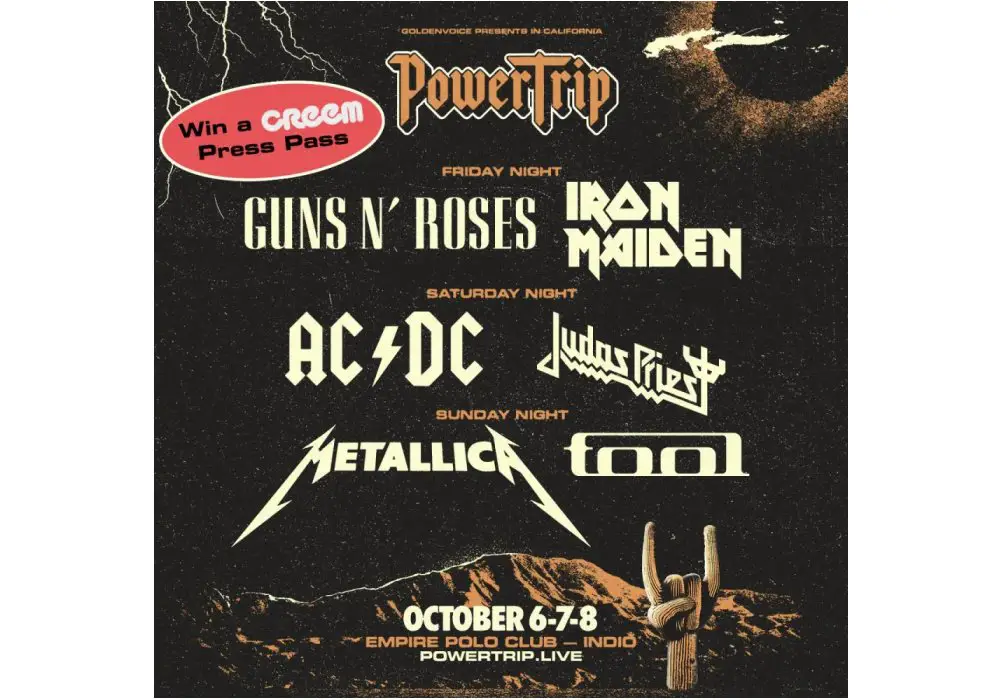 CREEM Magazine Giveaway - Win A CREEM Press Pass To Power Trip Music Festival & More