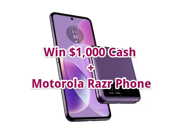 Cricket Motorola 12 Days Of Cricket Sweepstakes - Win $1,000 Cash + A Motorola Razr Smartphone