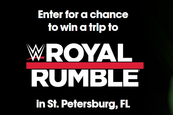 Cricket Wireless Royal Rumble Flyaway Sweepstakes – Win A Trip For 2 To WWE Royal Rumble Wrestling In St. Petersburg