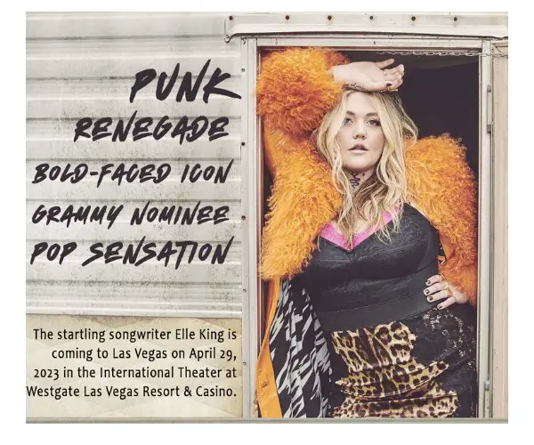 Crook & Chase Elle King Las Vegas Flyaway Sweepstakes - Win A Trip For Two To Watch Elle King Live In Concert