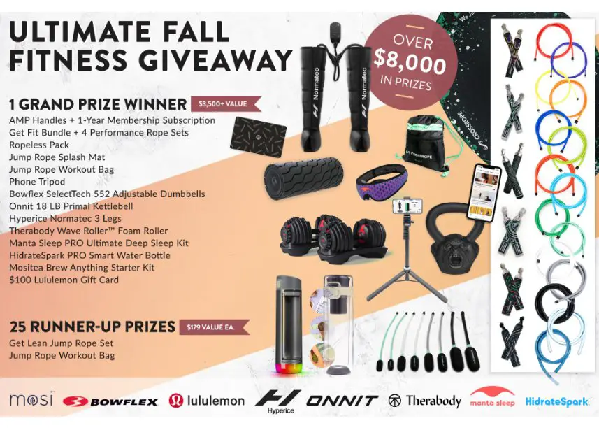 Crossrope Ultimate Fall Fitness Giveaway - Win A Jump Rope Set Equipment & More