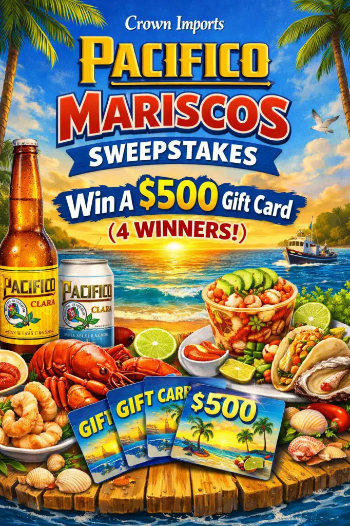 Crown Imports Pacifico Mariscos Sweepstakes – Win A $500 Gift Card (4 Winners)
