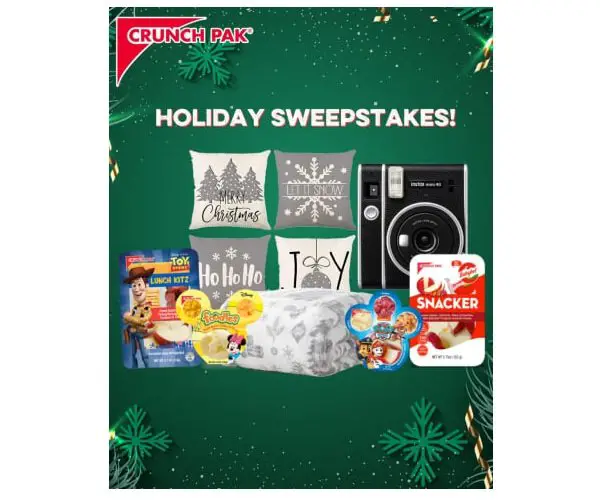 Crunch Pak Holiday Sweepstakes - Win an Instant Camera, a Holiday Blanket and More