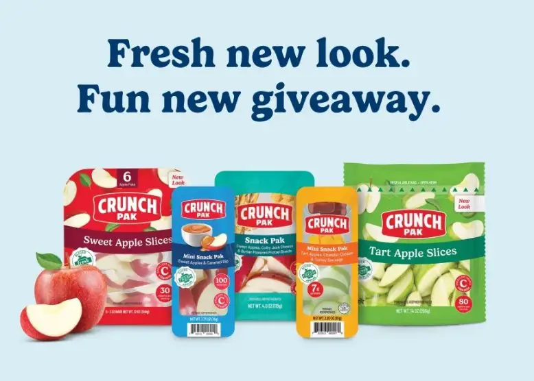 Crunch Pak New Look Sweepstakes - Win a $100 Mastercard Gift Card + 4 Crunch Pak Products