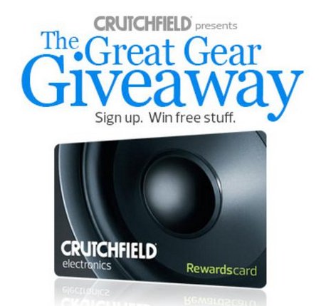Crutchfield Great Gear Gift Card Sweepstakes!