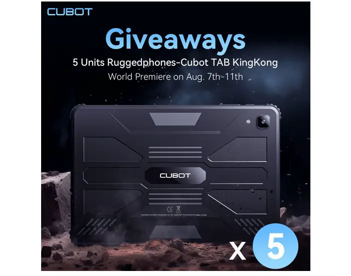 CUBOT TAB KingKong Global Sale Giveaway - Win A CUBOT Tablet (5 Winners)