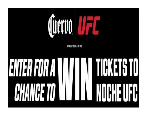 Cuervo Noche UFC Sweepstakes 2023 - Win A Trip For 2 To Las Vegas (3 Winners)