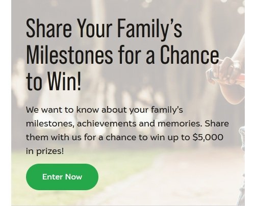 Culturelle Probiotics Milestone Moments Sweepstakes - Win $5,000 and More