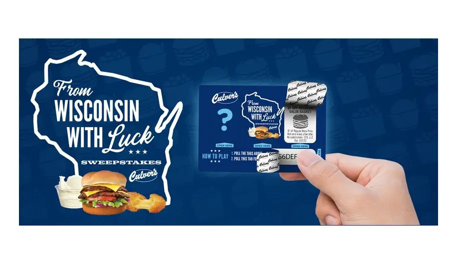 Culver's Restaurant Instant Win Game and Sweepstakes Win 10,000 and