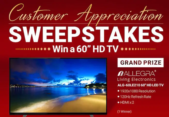Customer Appreciation Sweepstakes