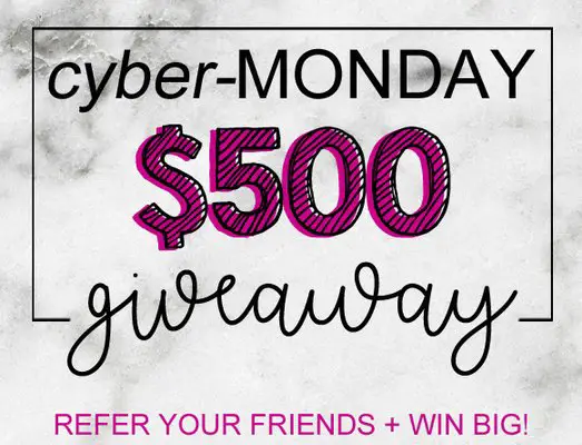 Cyber-Monday $500 Giveaway