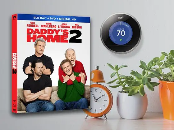 Daddy's Home 2 on Blu-ray Combo Pack + a Nest Learning Thermostat Sweepstakes