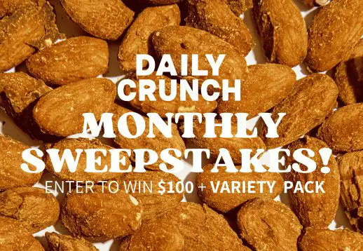 Daily Crunch December Sweepstakes - Win a $100 Visa Gift Card  +  6-pack Daily Crunch Variety Pack