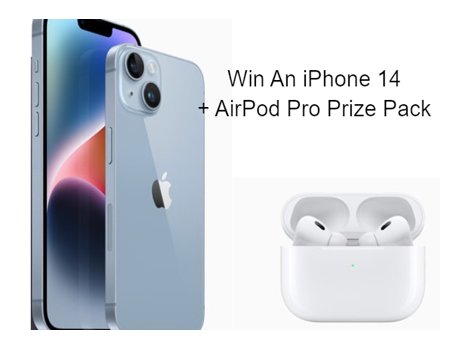 Daily PNut Apple Care Package Giveaway - Win An iPhone 14 + AirPod Pro Prize Pack