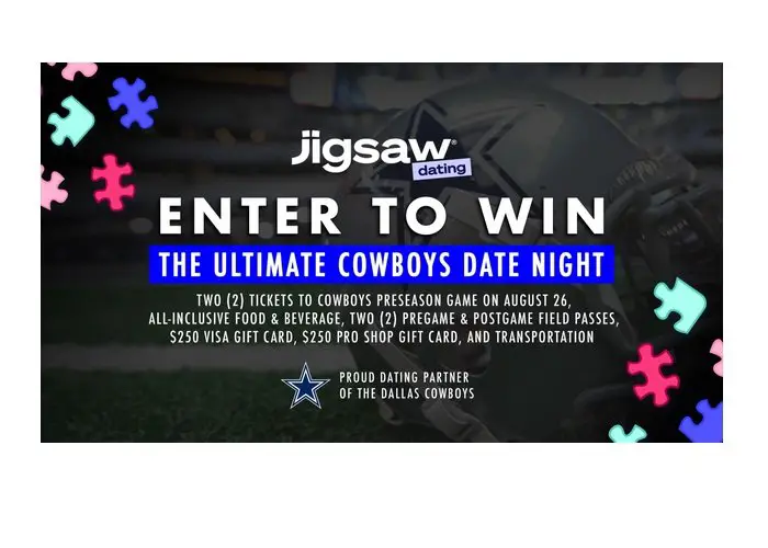 Dallas Cowboys Jigsaw Dating Contest - Win Dallas Cowboys Preseason Tickets and More