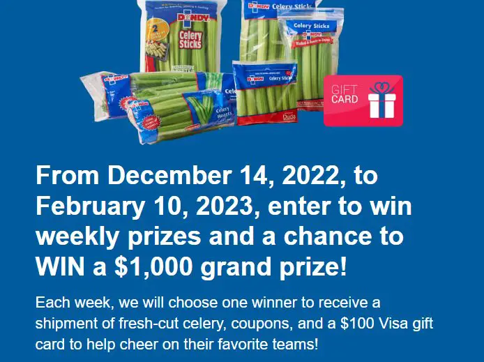 Dandy Dip It To Win It Sweepstakes – Win A 1,000 Visa Gift Card