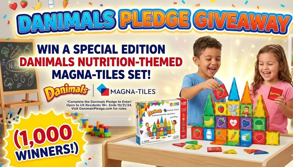 Danimals Pledge Giveaway – Win A Special Edition Danimals Nutrition-Themed MAGNA-TILES Set (1,000 Winners)