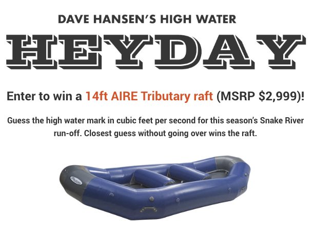 Dave Hansen's High Water Heyday Contest