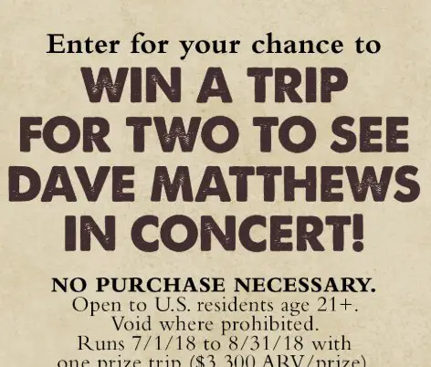Dave Matthews Concert Sweepstakes