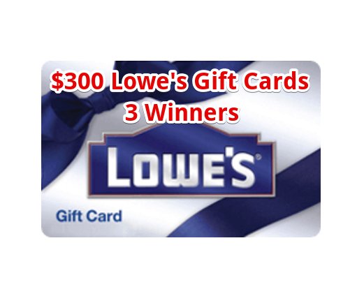 Day 11 of The View 12 Days of Holidays Giveaway - $300 Lowe's Gift Card, 3 Winners