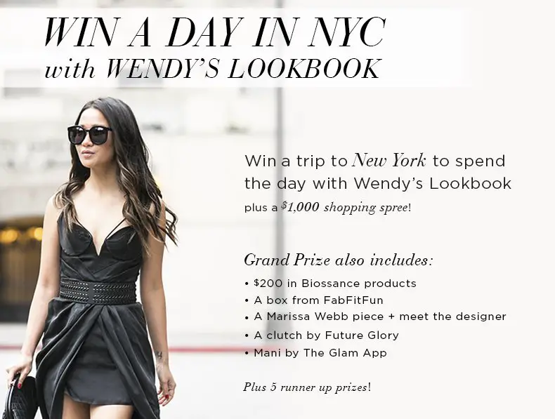 The Win a Day In NYC With Wendy’s Lookbook SWEEPSTAKES!