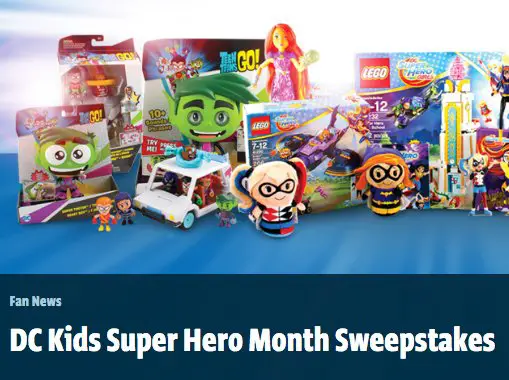 DC Kids Super Hero Month Sweepstakes