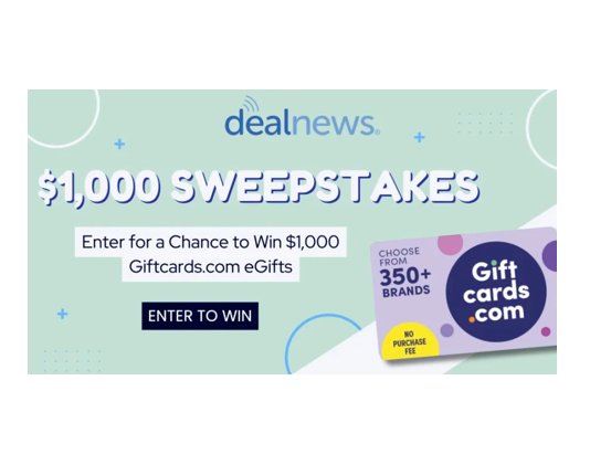 DealNews $1,000 Gift Card Giveaway