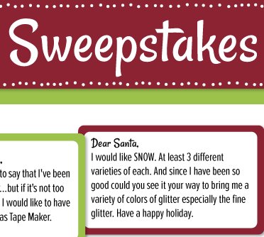 Dear Santa Sweepstakes
