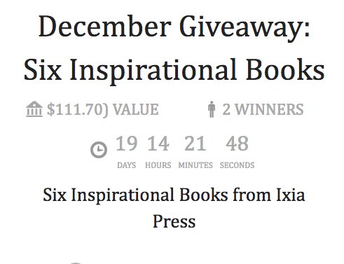 December Giveaway: Six Inspirational Books