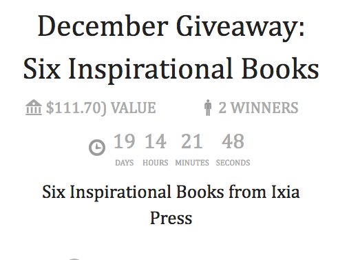 December Giveaway: Six Inspirational Books