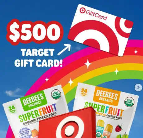 DeeBee’s Organics Target Gift Card Giveaway - Win a $500 Target Gift Card + a Freezer full of Organic Freezies