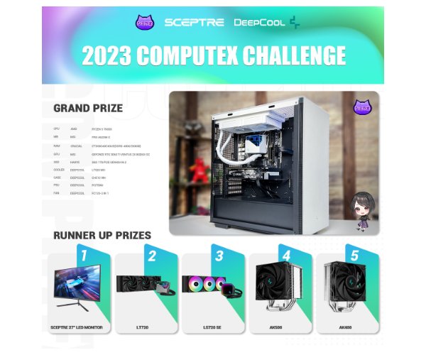 DeepCool 2023 Computex Challenge - Win A Ryzen 5 Gaming Rig & More