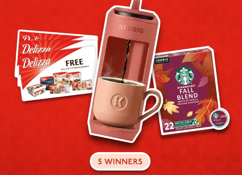 Delizza 2025 Fall for Flavor Giveaway - Win a Coffee Maker, Starbucks coffee pods & More