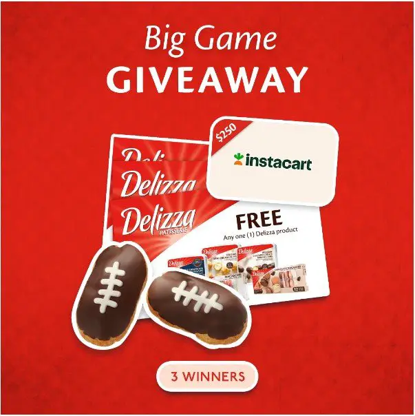 Delizza Big Game Giveaway – Win $250 Instacart Gift Card, + 3 Coupons