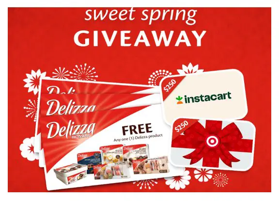 Delizza Sweet Spring Giveaway - Win $250 Target gift card + $250 Instacart gift card + Delizza products
