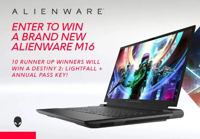 Dell Alienware Destiny 2 Lightfall Game Sweepstakes - Win A $2,800 Gaming Laptop