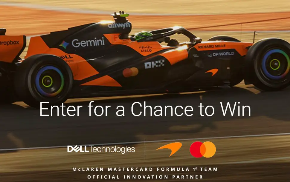 Dell McLaren VIP Race Weekend Sweepstakes - Win a trip for 2 to the 2026 F1 Grand Prix in Austin