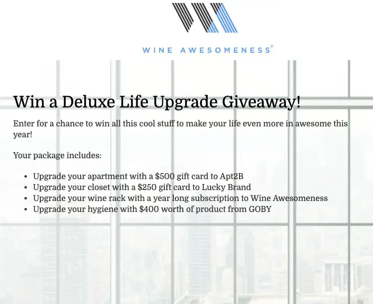 Deluxe Life Upgrade Giveaway