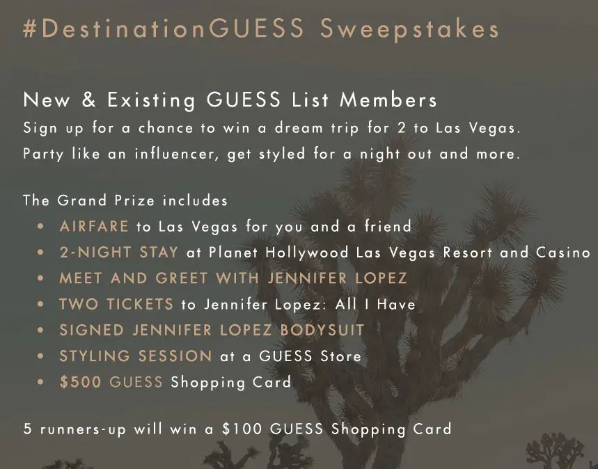 Desert Dreams Sweepstakes