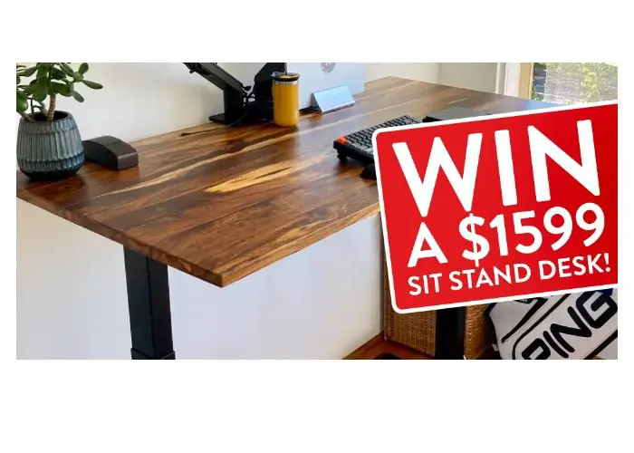 Desky Pheasantwood Desk Giveaway - Win a Brand New Desky Pheasantwood Sit Stand Desk
