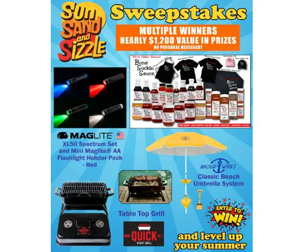 Desmond & Louis Sun Sand and Sizzle Sweepstakes - Win A Beach Umbrella System & More