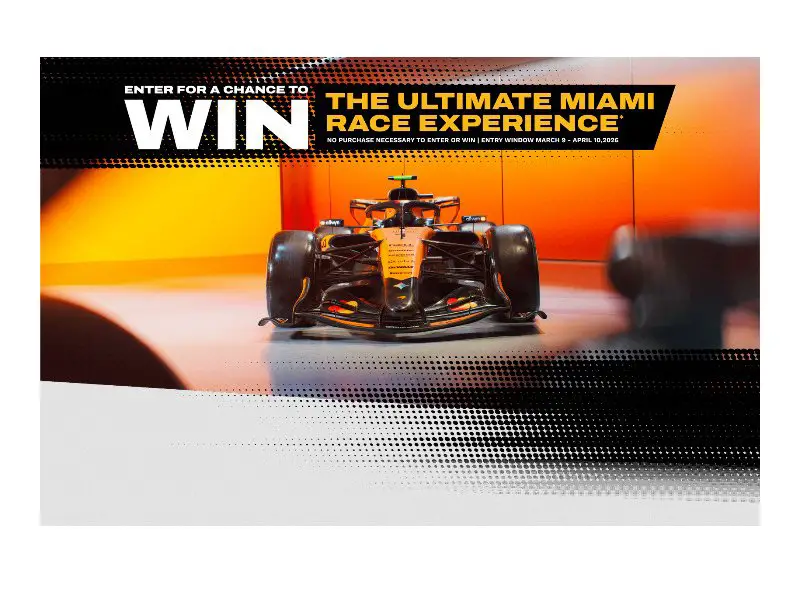 DEWALT X McLaren Mastercard Formula 1 Team Ultimate Miami Experience Sweepstakes 2026 - Win A Trip For 2 To Miami, FL Or DEWALT Gear