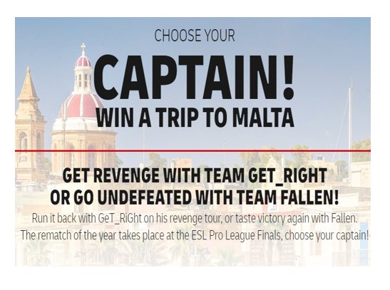 DHL Ultimate 10 Sweepstakes - Win A Trip To Malta For the ESL Pro League Season 18 Finals