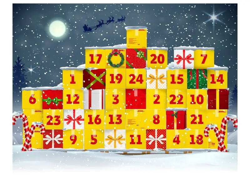 DHL Virtual Advent Calendar Competition - Win Merch, Gift Cards and More